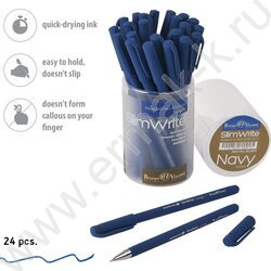 Ручка шар SlimWrite.Navy синяя 0,5мм /корпус SOFT TOUCH NEW | Фото 4