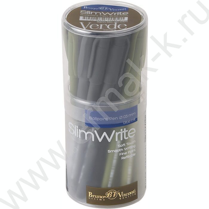 Ручка шар SlimWrite.Verde синяя 0,5мм /корпус SOFT TOUCH NEW | Фото 8