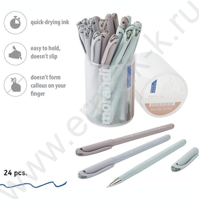 Ручка шар на масл.основе 0,5мм синяя SoftWrite.Morandi /корпус SOFT TOUCH NEW | Фото 7