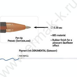 Ручка шар Stone 0,38мм /корпус SOFT TOUCH NEW | Фото 3