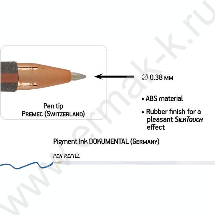 Ручка шар Stone 0,38мм /корпус SOFT TOUCH NEW | Фото 3