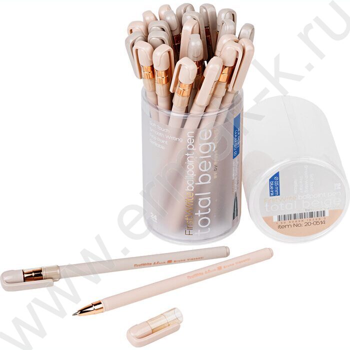 Ручка шар Total Beige синяя 0,5мм /корпус SOFT TOUCH ассорти NEW | Фото 4