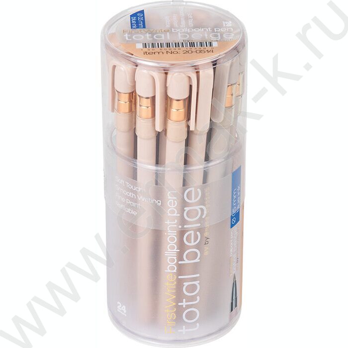 Ручка шар Total Beige синяя 0,5мм /корпус SOFT TOUCH ассорти NEW | Фото 5