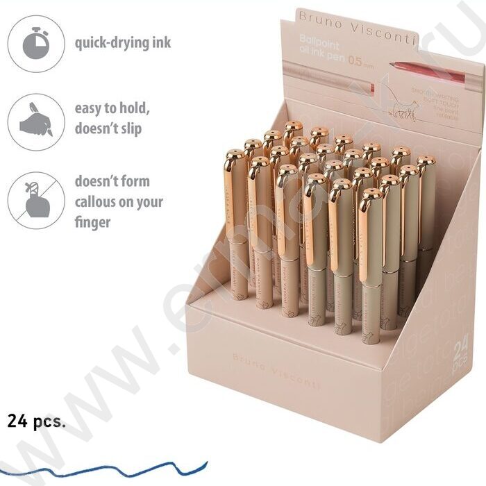 Ручка шар на масл.основе 0,5мм синяя Total Beige /корпус SOFT TOUCH NEW | Фото 4