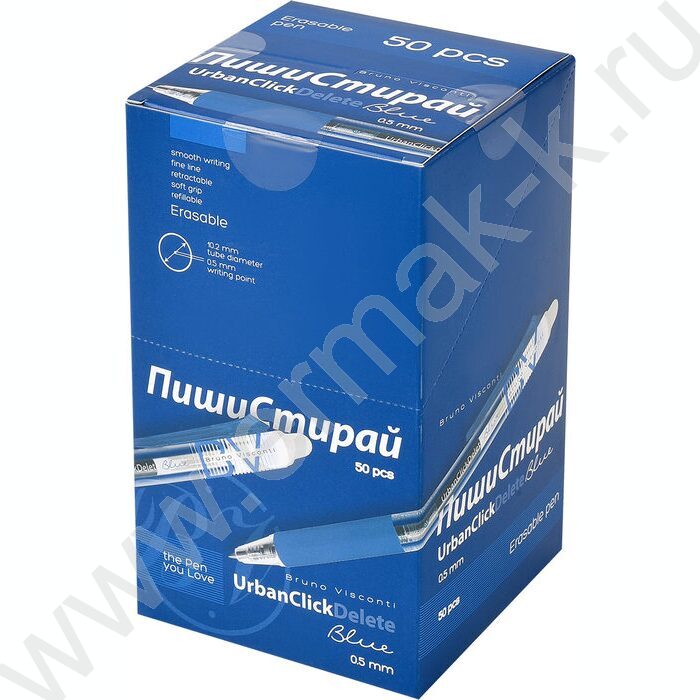 Ручка гелевая со стираемыми чернилами синяя 0,5мм UrbanClickDelete NEW | Фото 4