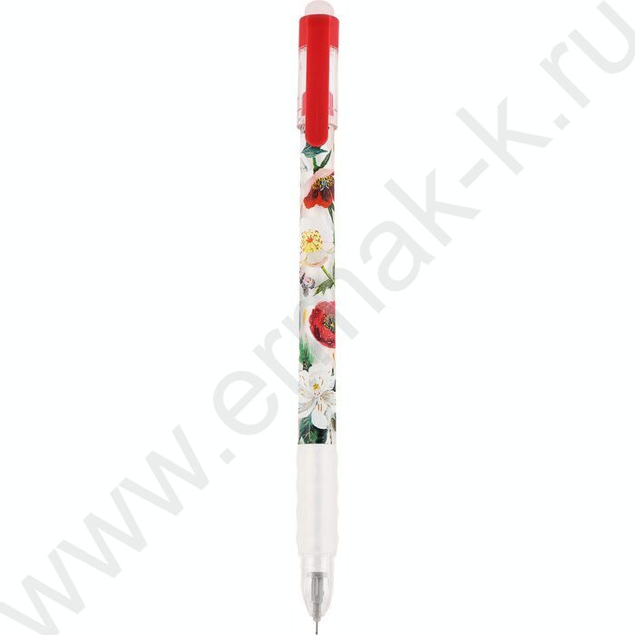 Ручка гелевая со стираемыми чернилами синяя 0,4мм DeleteSoftGrip.FLORA. BLOOM FLOWERS NEW | Фото 1