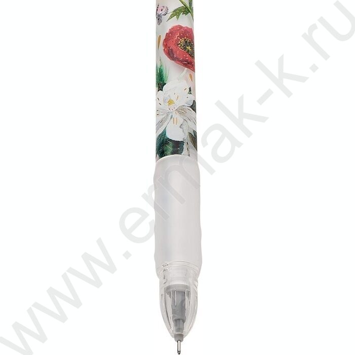 Ручка гелевая со стираемыми чернилами синяя 0,4мм DeleteSoftGrip.FLORA. BLOOM FLOWERS NEW | Фото 3