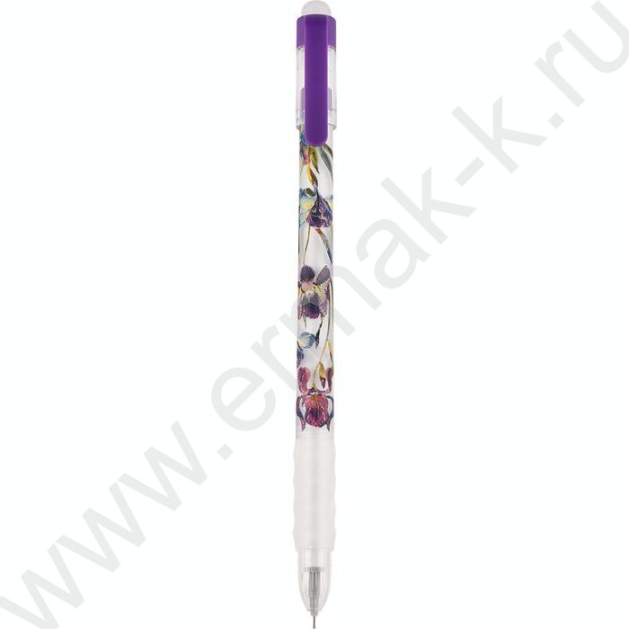 Ручка гелевая со стираемыми чернилами синяя 0,4мм DeleteSoftGrip.FLORA. BLOOM FLOWERS NEW | Фото 4