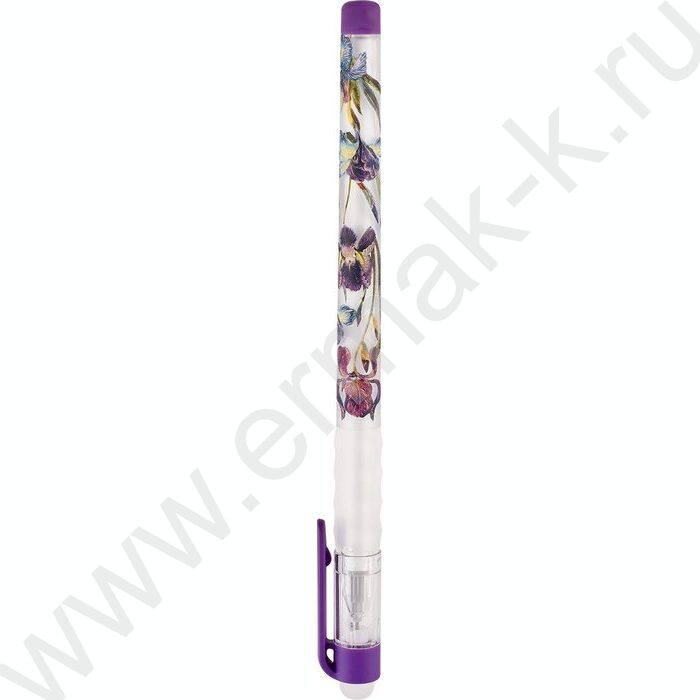 Ручка гелевая со стираемыми чернилами синяя 0,4мм DeleteSoftGrip.FLORA. BLOOM FLOWERS NEW | Фото 5
