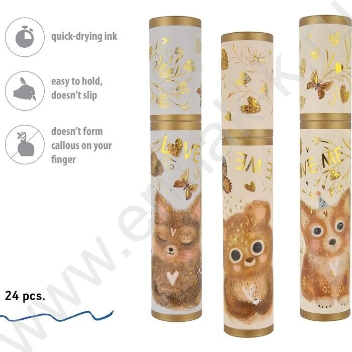 Ручка шар DreamWrite. LOVE ME.FRIENDS синяя 0,7мм /корпус SOFT TOUCH,туба NEW | Фото 4