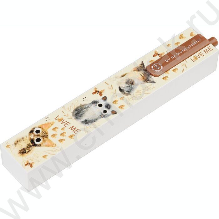 Ручка шар авт LOVE ME.Котики.Счастье /пл. SOFT TOUCH корп./  цвет чернил синий 0,5мм NEW | Фото 3