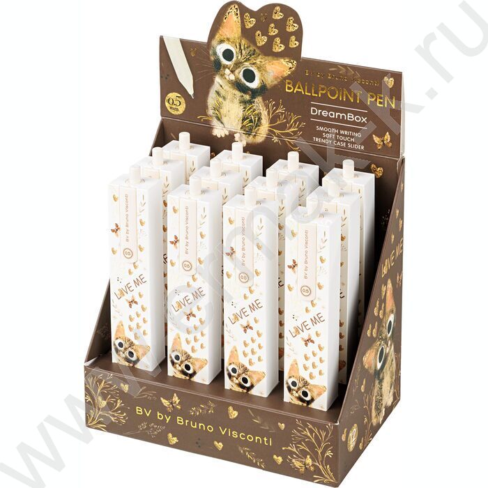 Ручка шар авт LOVE ME.Милый котик /пл. SOFT TOUCH корп./  цвет чернил синий 0,5мм NEW | Фото 4