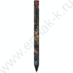 Ручка гелевая черная 0,38мм "FLORA.BLACK NIGHT" /корпус SOFT TOUCH NEW | Фото 4