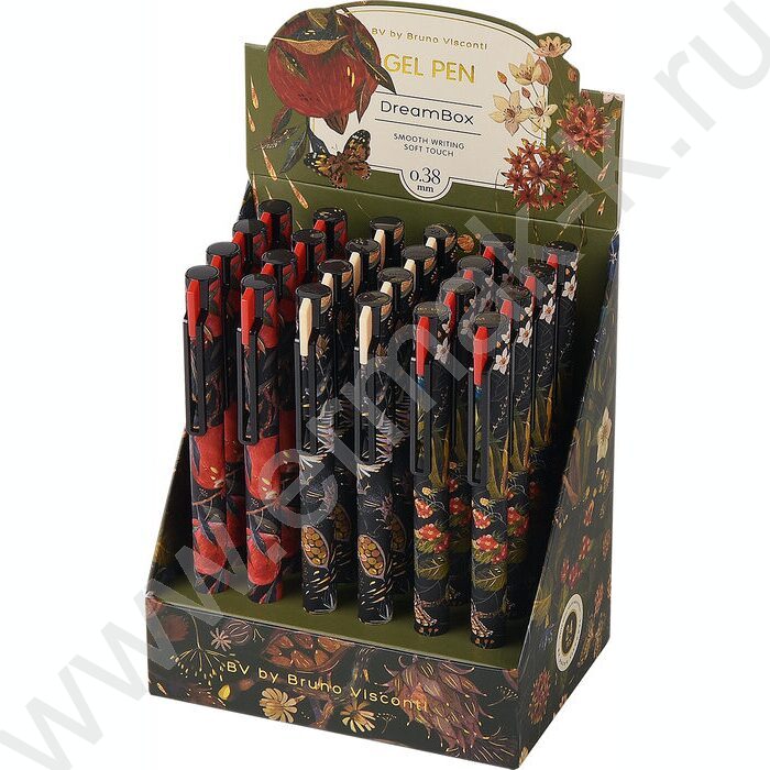 Ручка гелевая черная 0,38мм FLORA.BLACK NIGHT /корпус SOFT TOUCH NEW | Фото 7