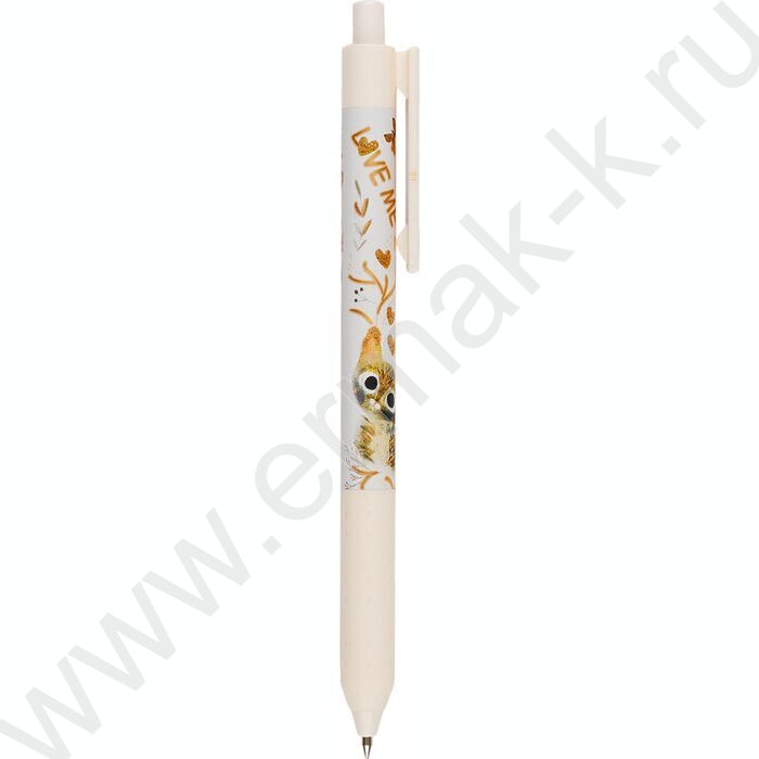 Ручка шар авт LOVE ME.Котики.Счастье синяя 0,5мм /корпус SOFT TOUCH,с грипом NEW | Фото 1