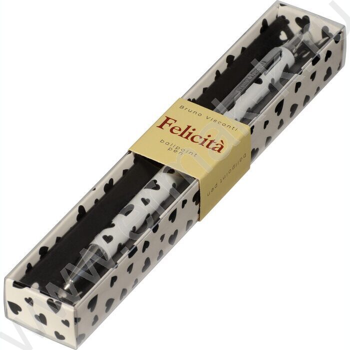 Ручка шар авт Felicita Сердечки /мет. корп./ футляр цвет чернил синий 0,7мм NEW | Фото 3