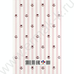 Блокнот  32л 120*185 "Цветочки-сердечки" /клетка, мат.лам., выб. УФ-лак, мягкий переплёт (2 скоб NEW | Фото 6