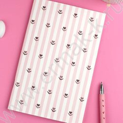 Блокнот  32л 120*185 "Цветочки-сердечки" /клетка, мат.лам., выб. УФ-лак, мягкий переплёт (2 скоб NEW | Фото 7