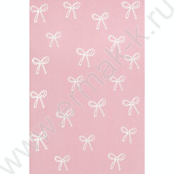 Блокнот  32л 120*185 "Бантики на розовом" /клетка, мат.лам., выб. УФ-лак, мягкий переплёт (2 ско NEW | Фото 1