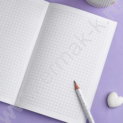 Блокнот  32л 120*185 "Сердечки на голубом" /клетка, мат.лам., выб. УФ-лак, мягкий переплёт (2 ск NEW | Фото 8
