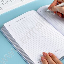 Зап. книжка учителя, преподователя 120л А5 "Натюрморт в голубых тонах" /иск.кожа "Наппа"/ляссе/л NEW | Фото 6