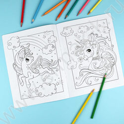 Раскраска 200*260 Любимая раскраска.Милые единороги NEW | Фото 4