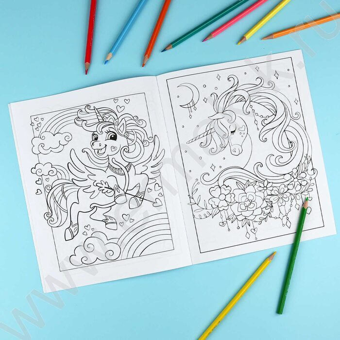 Раскраска 200*260 Любимая раскраска.Милые единороги NEW | Фото 5