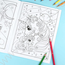 Раскраска 200*260 Любимая раскраска.Милые единороги NEW | Фото 7