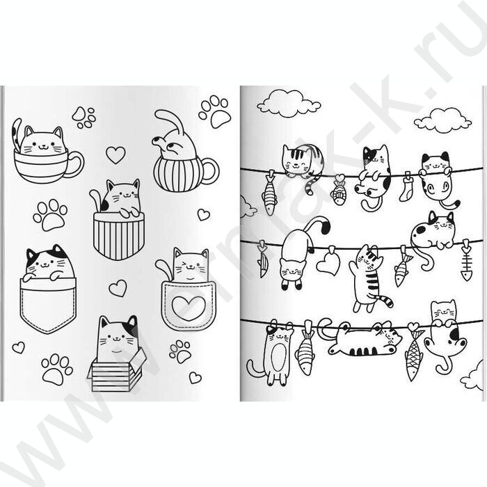 Раскраска 200*260 Любимая раскраска.Веселые котята NEW | Фото 2
