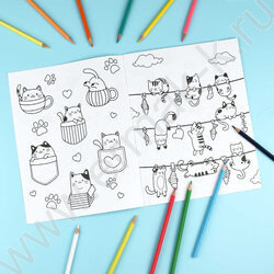 Раскраска 200*260 Любимая раскраска.Веселые котята NEW | Фото 4