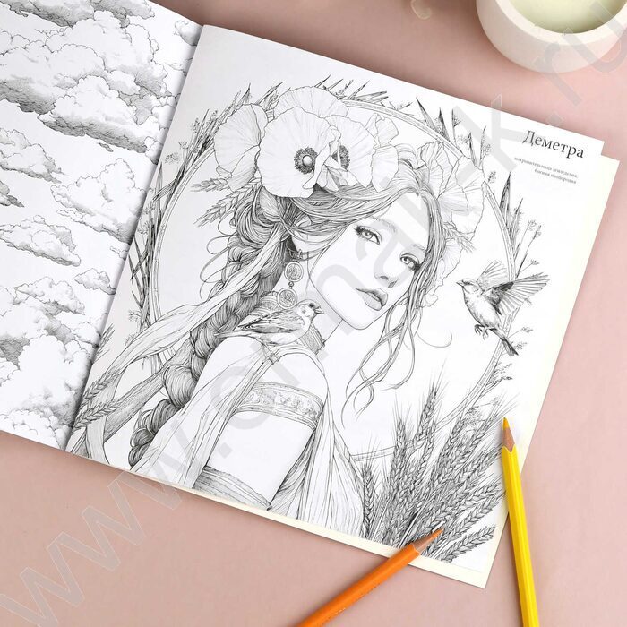 Раскраска 215*215 Красивые девушки.Богини NEW | Фото 4