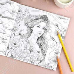 Раскраска 215*215 Красивые девушки.Богини NEW | Фото 5