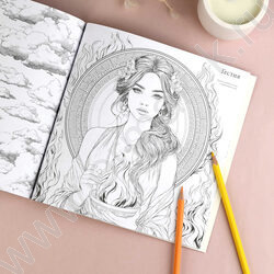 Раскраска 215*215 Красивые девушки.Богини NEW | Фото 8