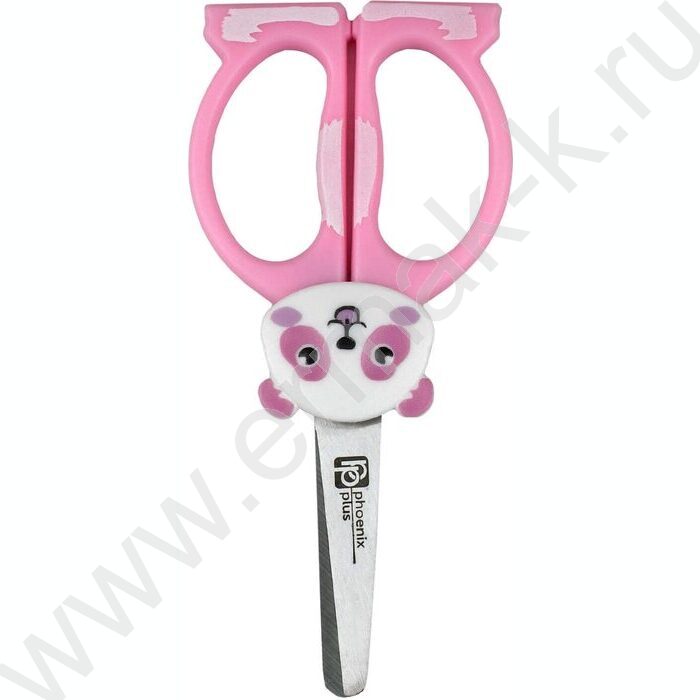 Ножницы 12*5,5см детские "Розовый мишка"  /нержавеющая сталь,симметричные NEW | Фото 1