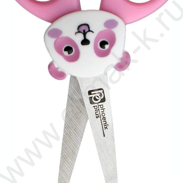 Ножницы 12*5,5см детские "Розовый мишка"  /нержавеющая сталь,симметричные NEW | Фото 3