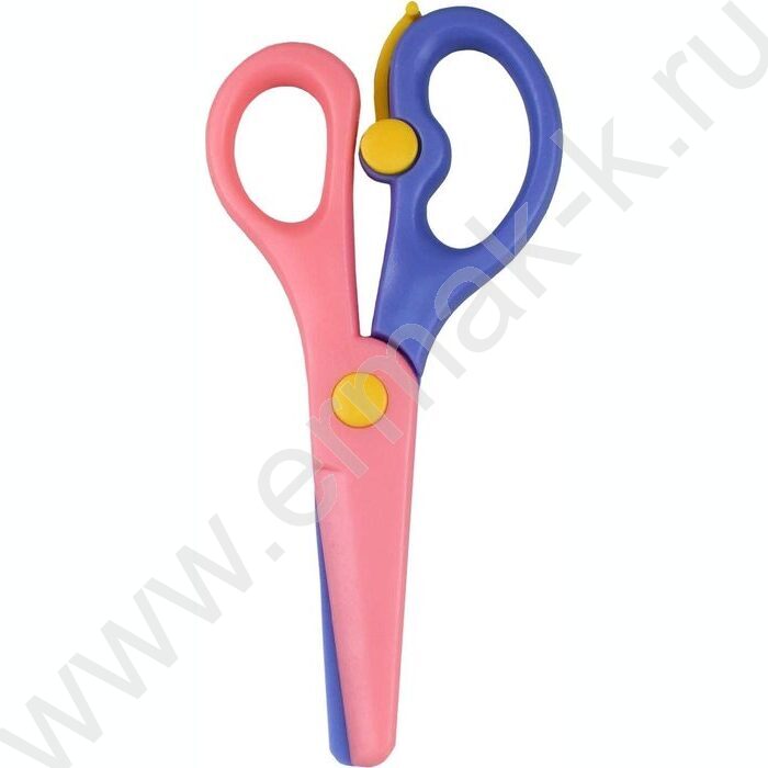 Ножницы 13,6*6,2см детские "Озорной котенок"  /пластик, асимметричные NEW | Фото 1