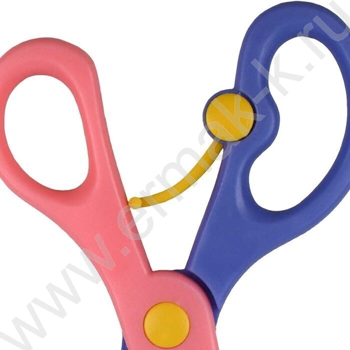Ножницы 13,6*6,2см детские "Озорной котенок"  /пластик, асимметричные NEW | Фото 3