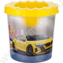 Стакан - непроливайка одинарный Желтый автомобиль-6 NEW | Фото 1