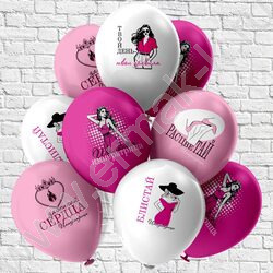 Шар воздушный 12" шелк рис. 1ст. Императрица 5 дизайнов NEW | Фото 2