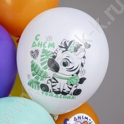 Шар воздушный 12" шелк рис. 1ст. СДР! Животные малыши! 5 дизайнов NEW | Фото 5