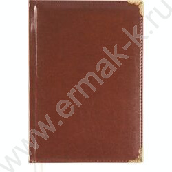 Ежедневник 2027г A5 168л "Bellagio" коричневый /тв.обл. иск.кожа /золотой срез /2 ляссе NEW | Фото 1