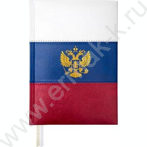 Ежедневник 2027г A5 168л "Flag" триколор /тв.обл. иск.кожа /2 ляссе NEW