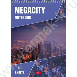 Блокнот  80л А5 спираль "MegaCity" | Фото 1