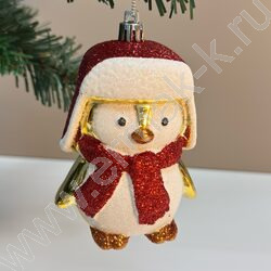 Новогодний сувенир "Пингвин", золото, 8*6*11см NEW | Фото 1