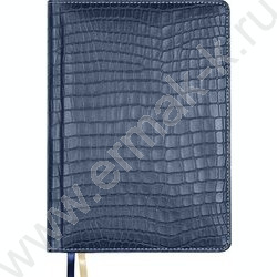 Еженедельник 2027г A4 64л "Wild" темно-синий /тв.обл. иск.кожа /золотой срез /2 ляссе NEW | Фото 1