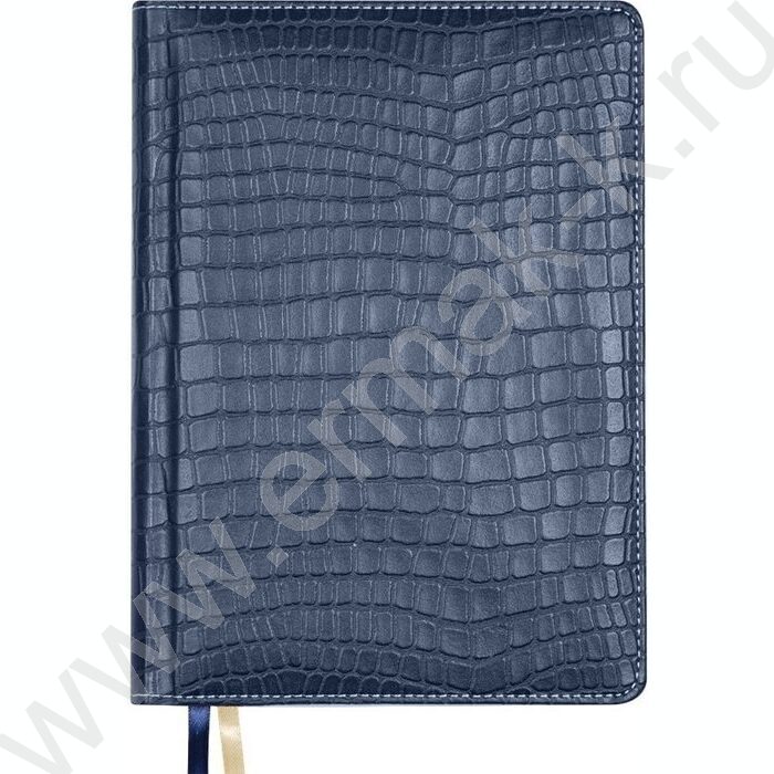 Еженедельник 2027г A4 64л "Wild" темно-синий /тв.обл. иск.кожа /золотой срез /2 ляссе NEW | Фото 1