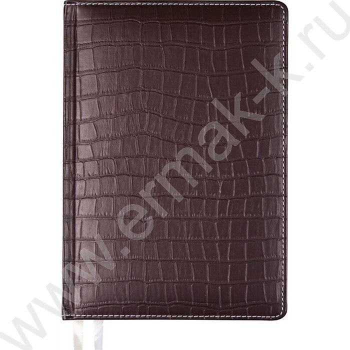 Ежедневник 2026г A5 168л "Wild" темно-коричневый /тв.обл. иск.кожа /золотой срез /2 ляссе NEW | Фото 1