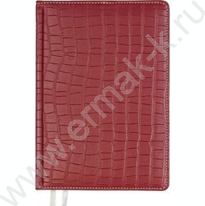 Ежедневник 2027г A5 168л "Wild" бордовый /тв.обл. иск.кожа /золотой срез /2 ляссе NEW