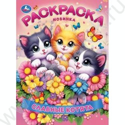 Раскраска А4 Славные котята NEW | Фото 1