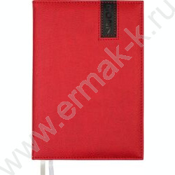 Ежедневник 2027г A5 167л "Vertical" красный /тв.обл. иск.кожа с поролоном /2 ляссе NEW | Фото 1